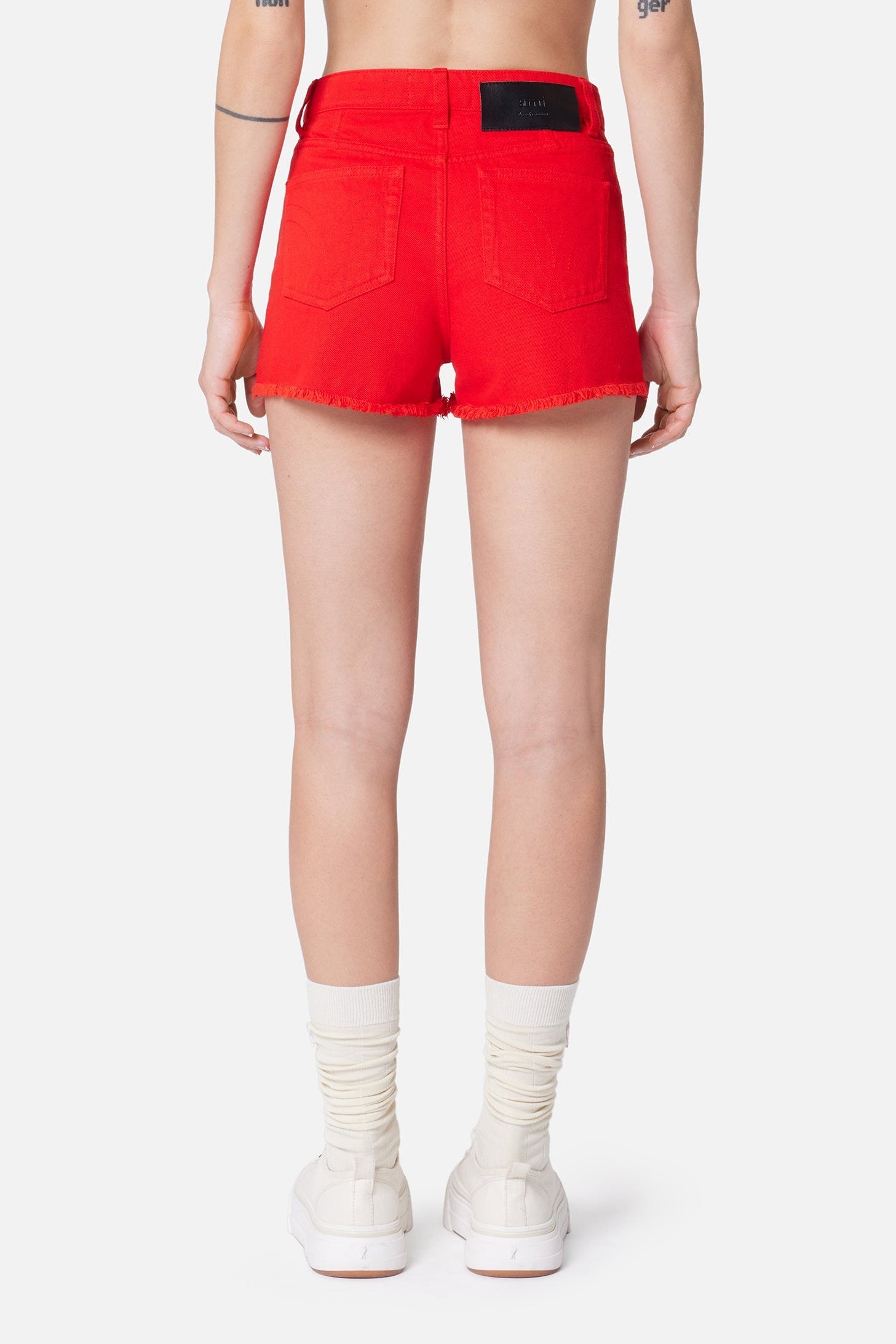 Short à poches en denim - Scarlet Red