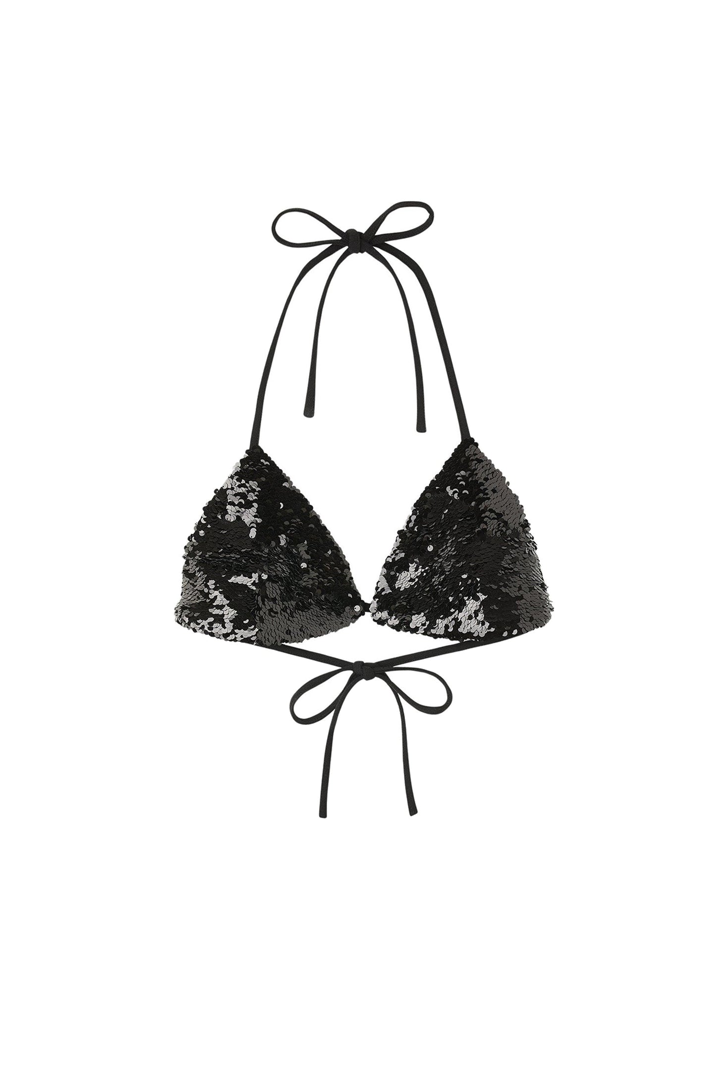 Brassière à sequins en laine - Black