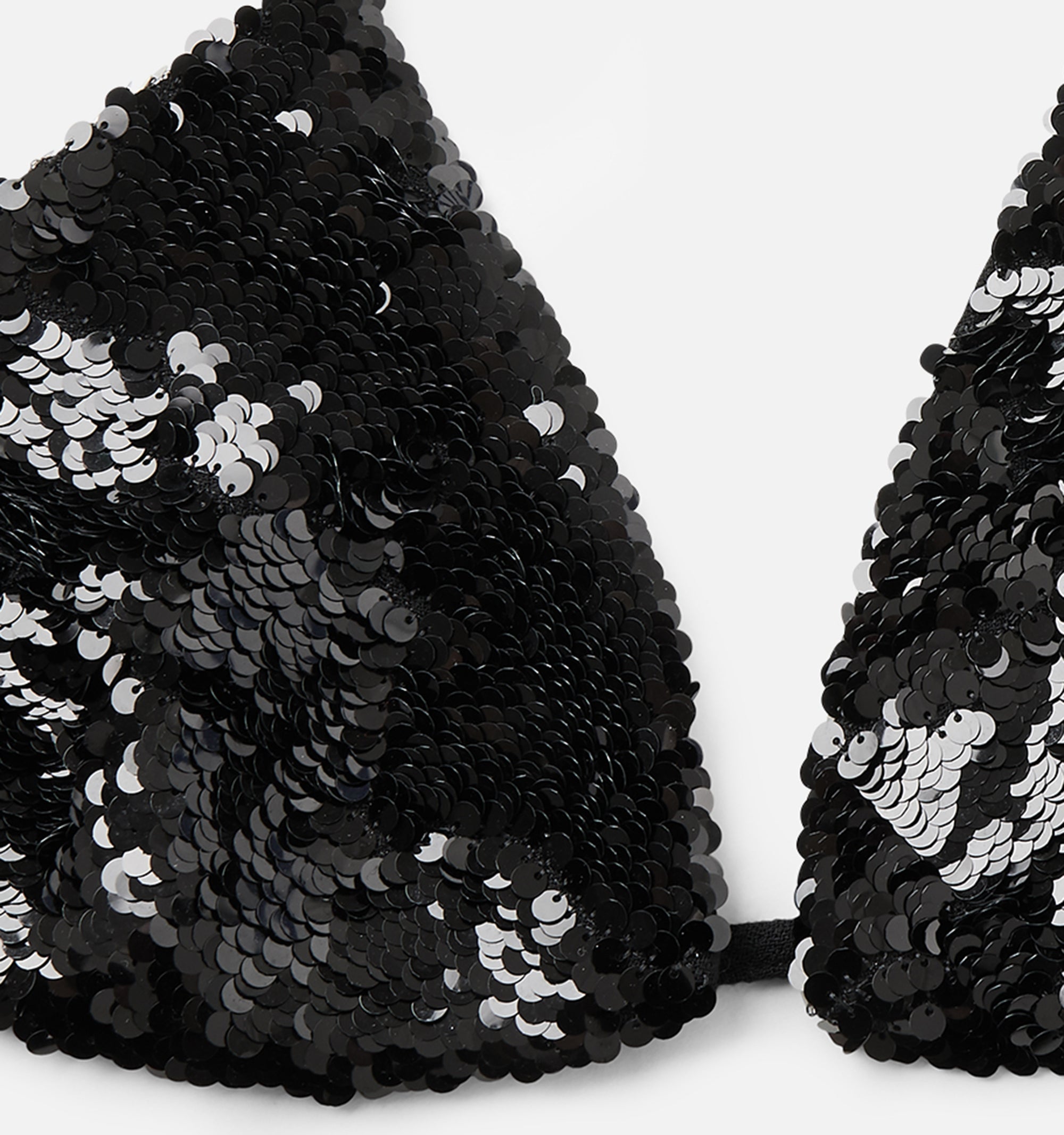 Brassière à sequins en laine - Black