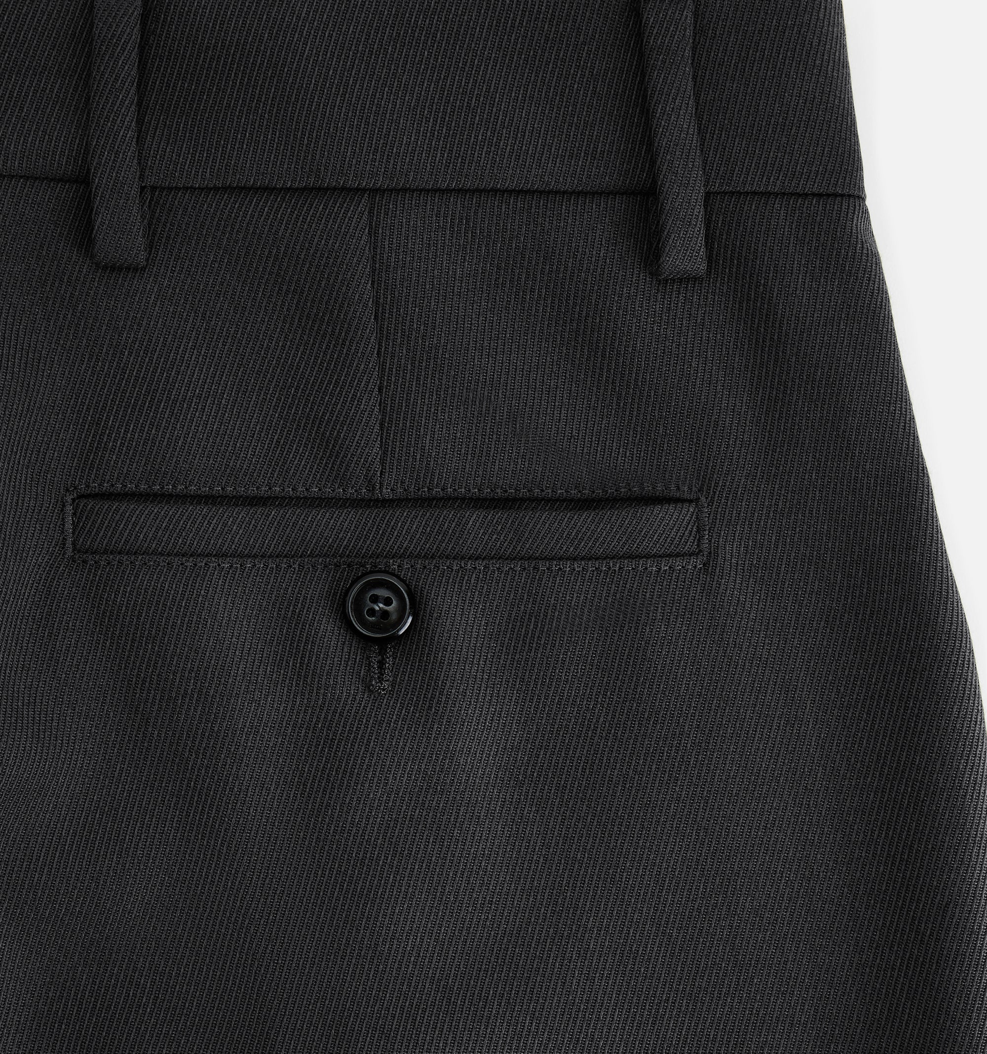Pantalon evasé en laine mélangée - Black