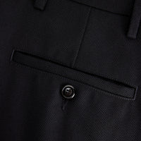Pantalon coupe carotte en laine mélangée - Black