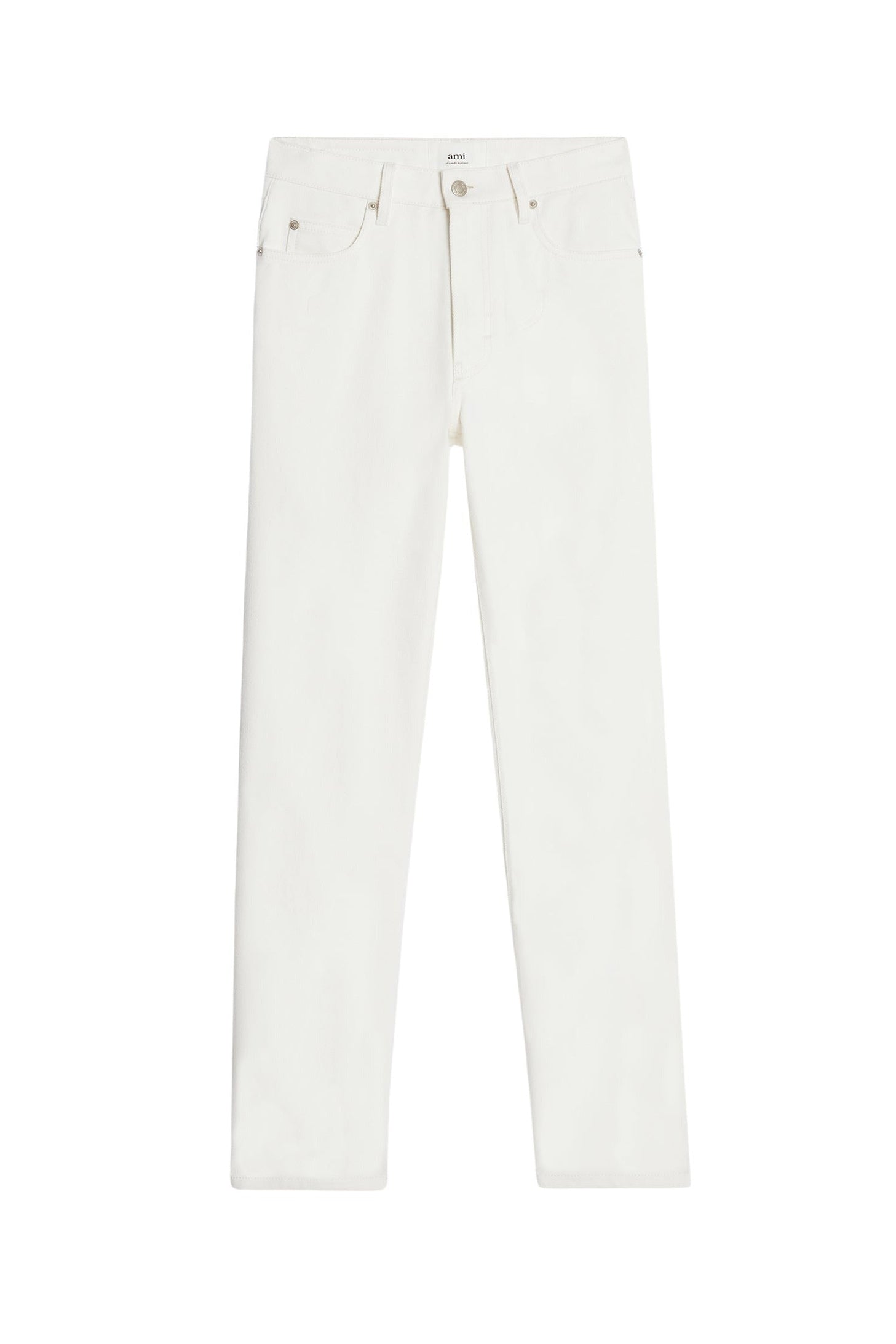 Pantalon droit à poches en denim - Natural White