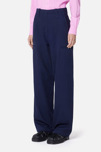 Pantalon cargo large - Nautic Blue