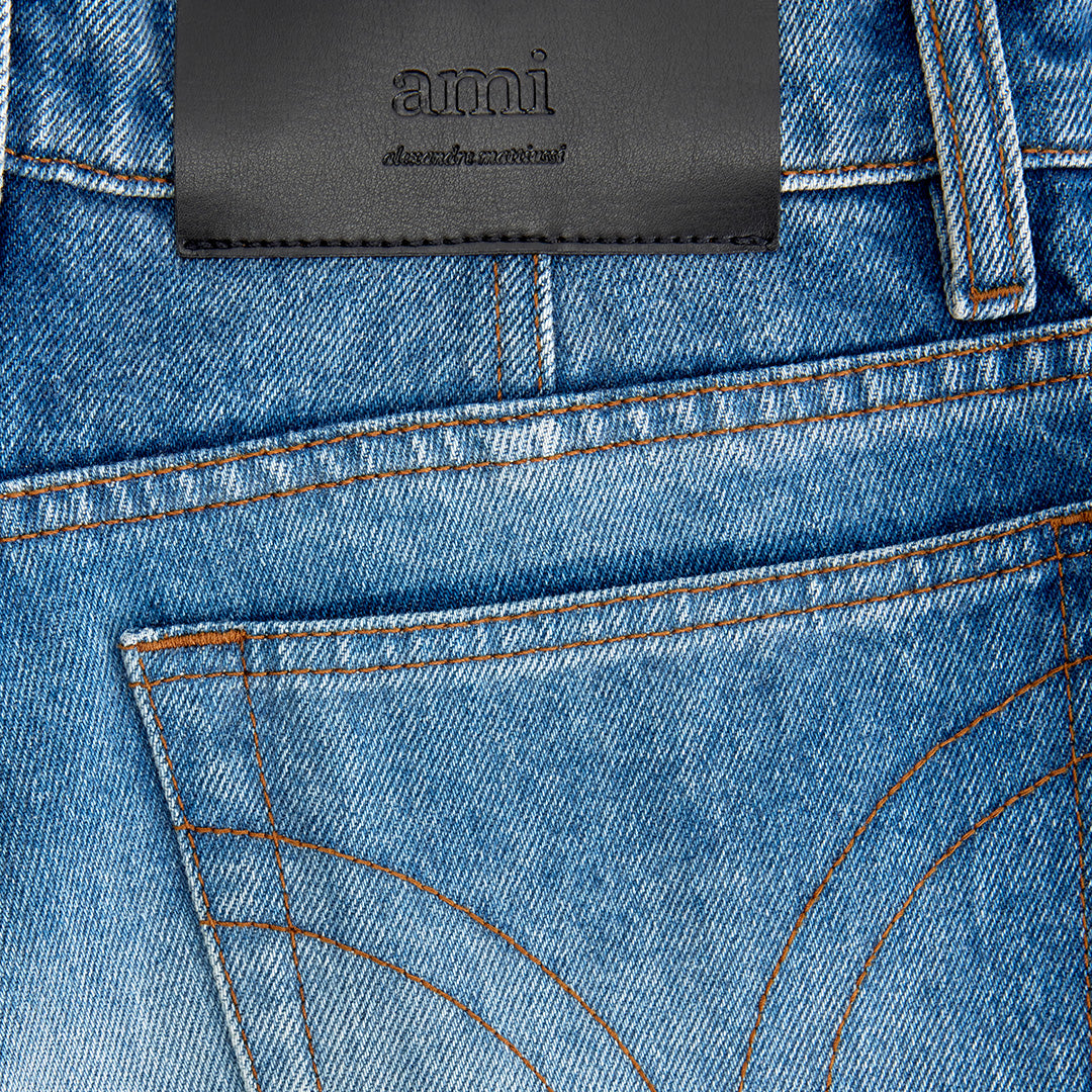 Pantalon boyfriend en denim - Used Blue