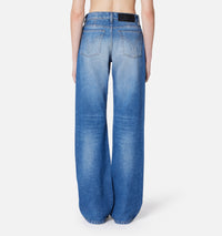 Pantalon boyfriend en denim - Used Blue