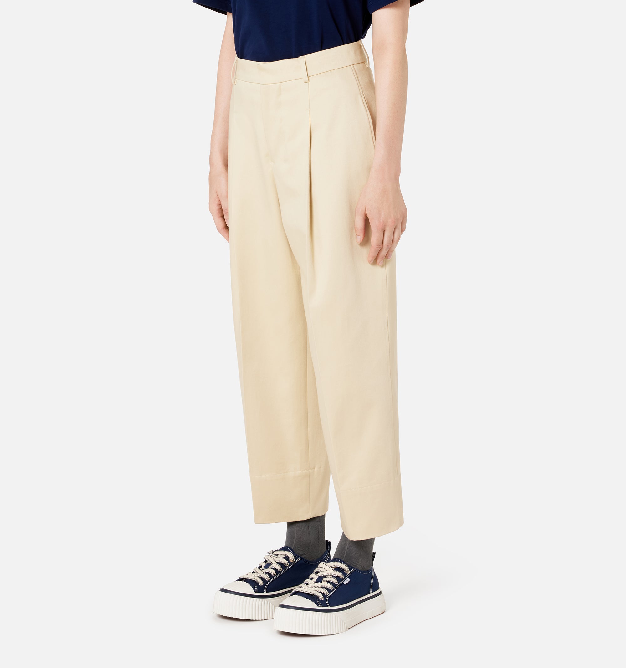 Pantalon coupe carotte large - Vanilla