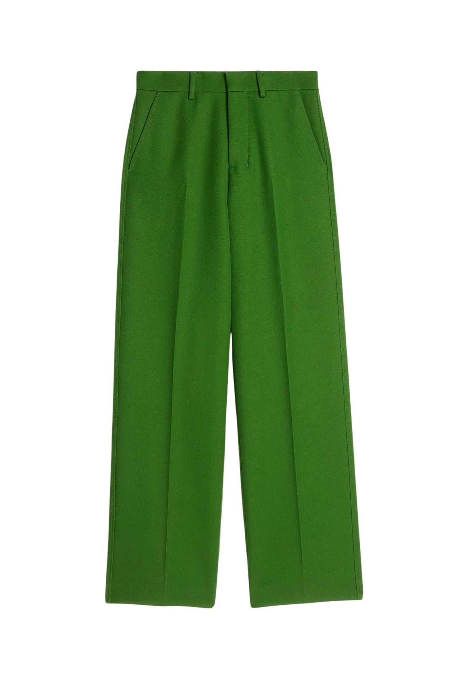 Pantalon large en laine - Evergreen