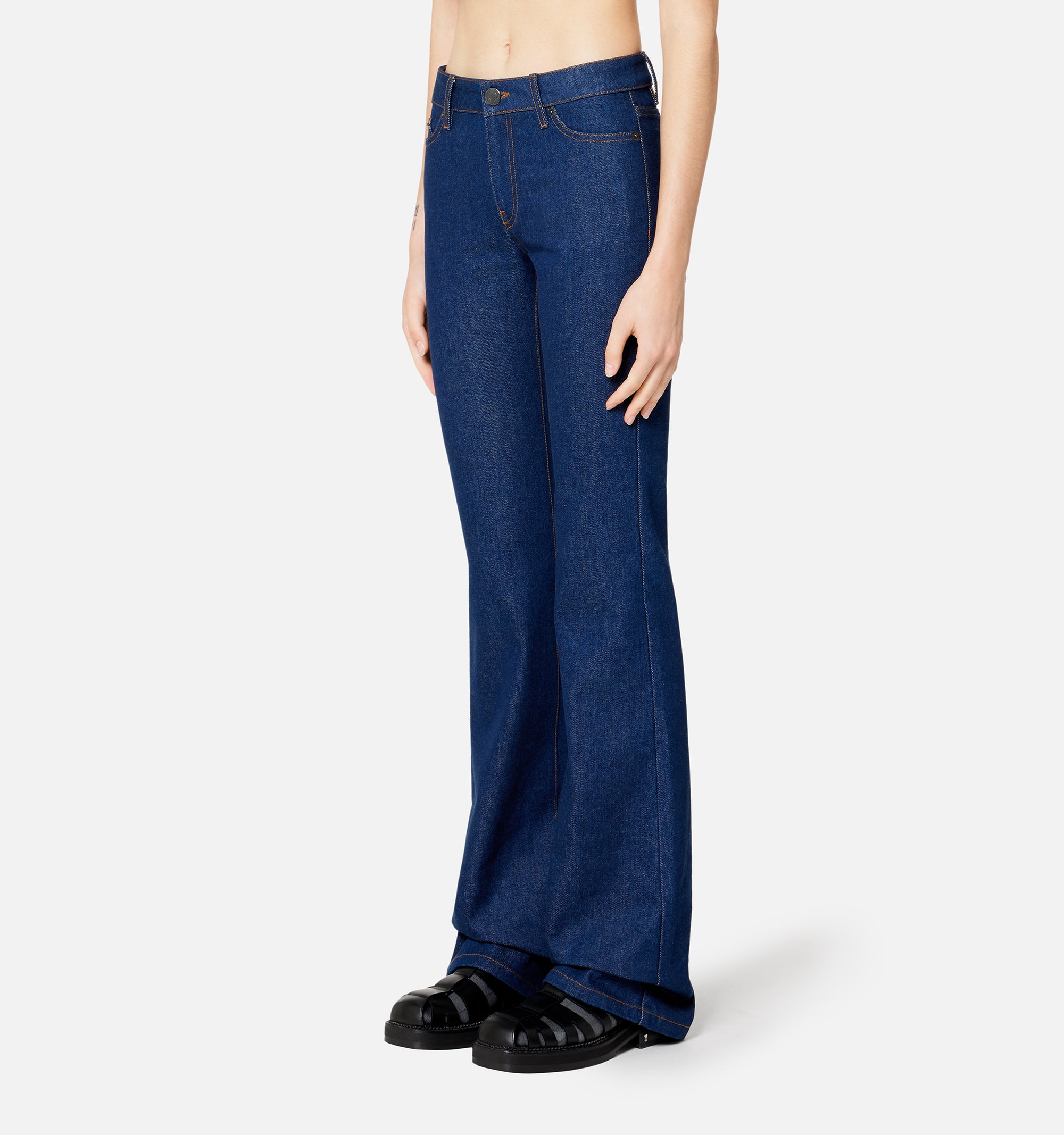 Pantalon bootcut en denim - Indigo