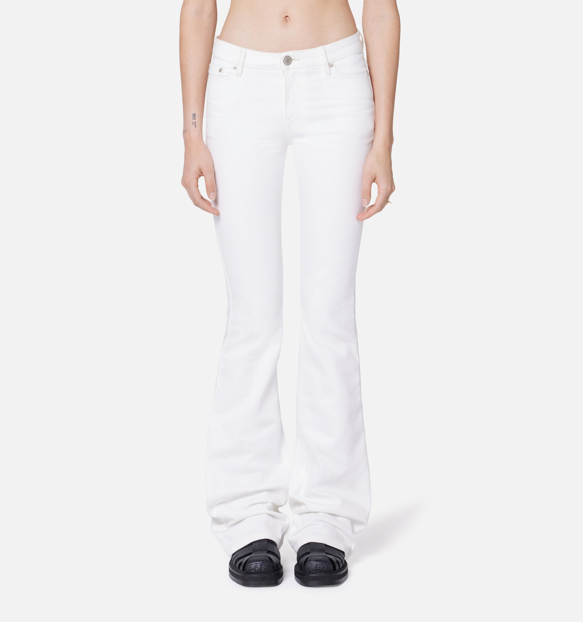 Pantalon bootcut en denim - Natural White