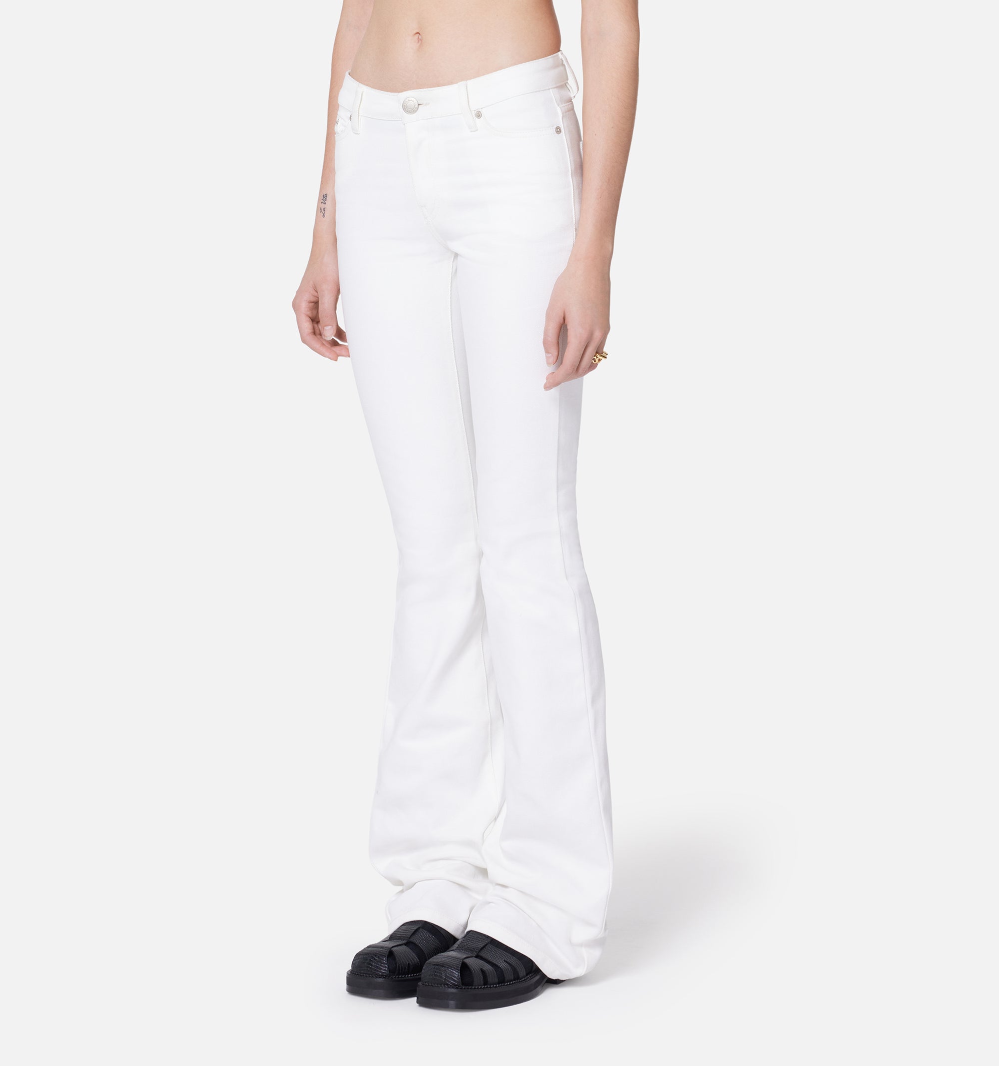Pantalon bootcut en denim - Natural White