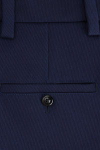 Pantalon droit en laine - Nautic Blue