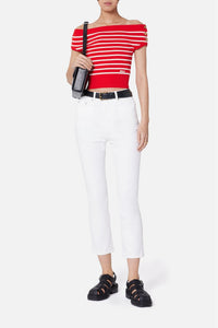 Pantalon slim à poches en denim - Natural White