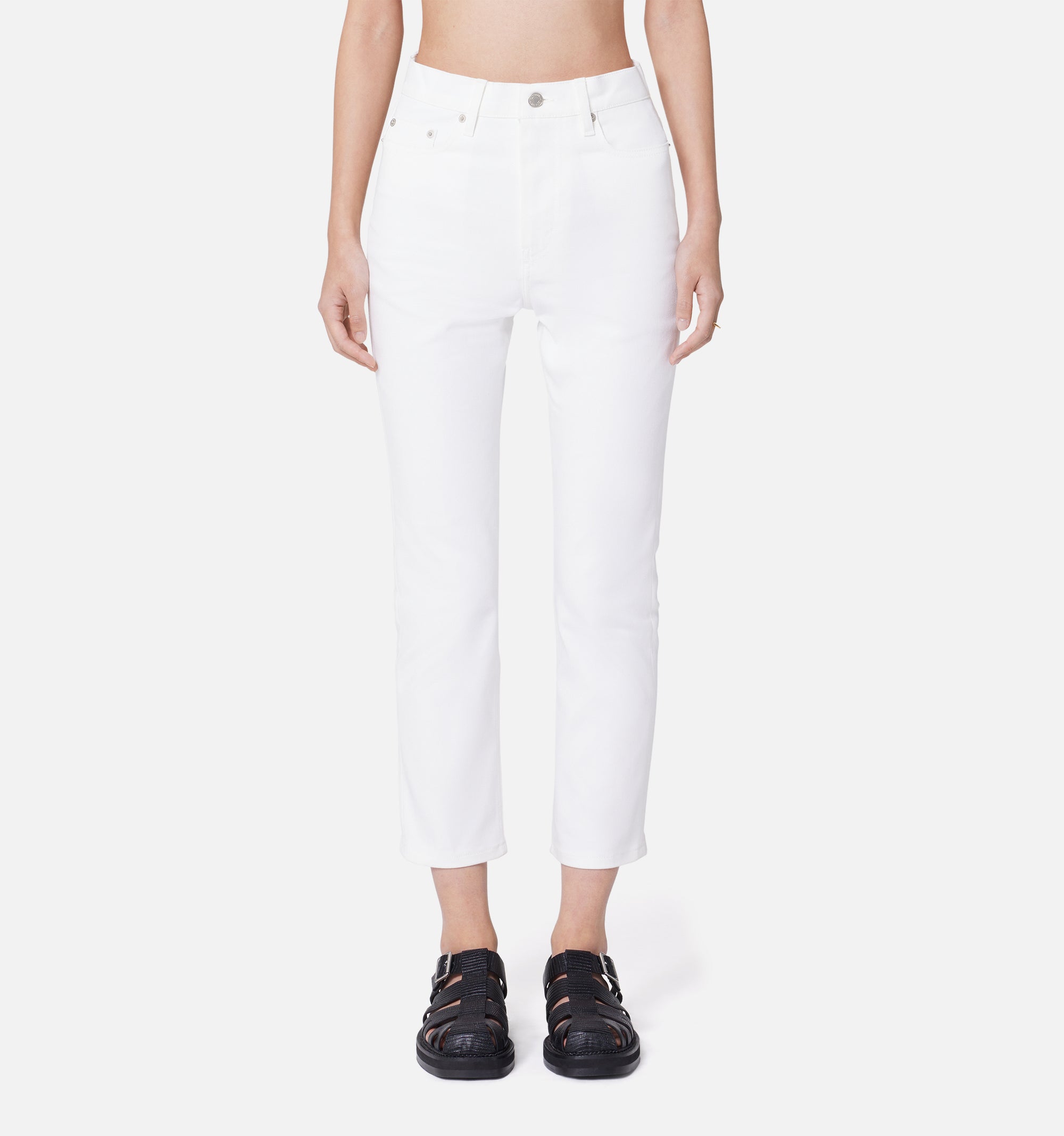 Pantalon slim à poches en denim - Natural White