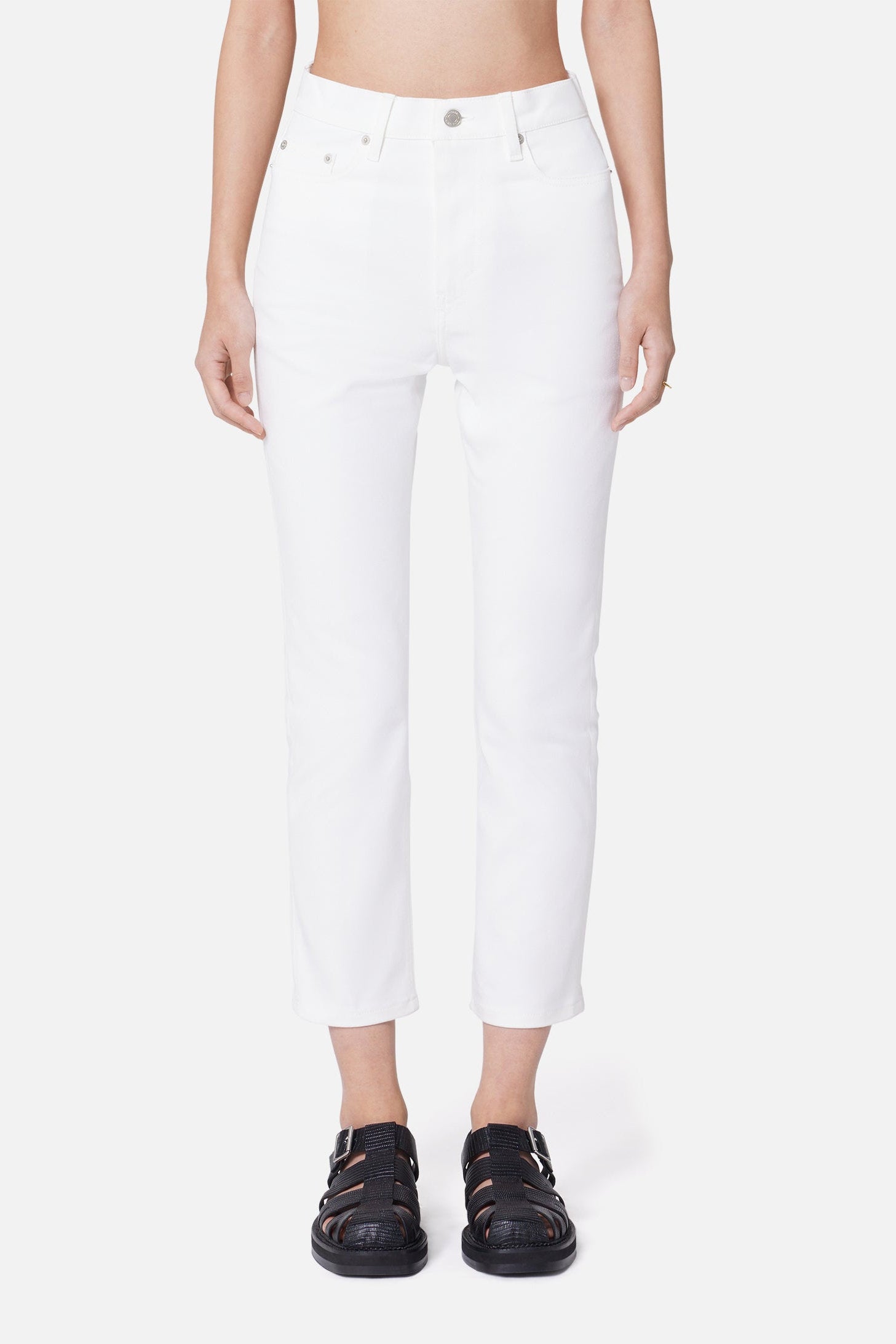 Pantalon slim à poches en denim - Natural White