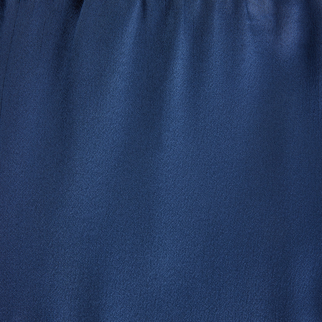 Pantalon evasé en soie mélangée - Nautic Blue