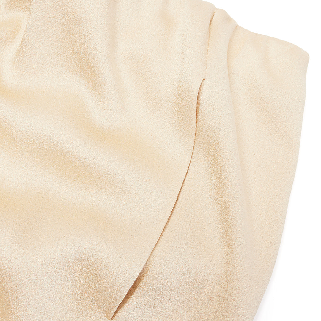 Pantalon evasé en soie mélangée - Vanilla