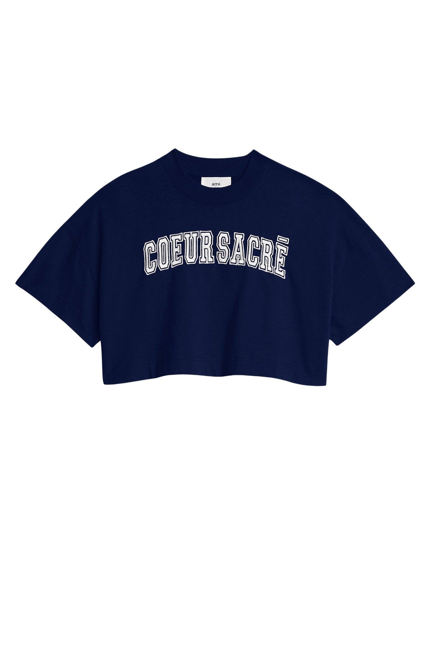 T-shirt court Cœur Sacré brodé - Nautic Blue