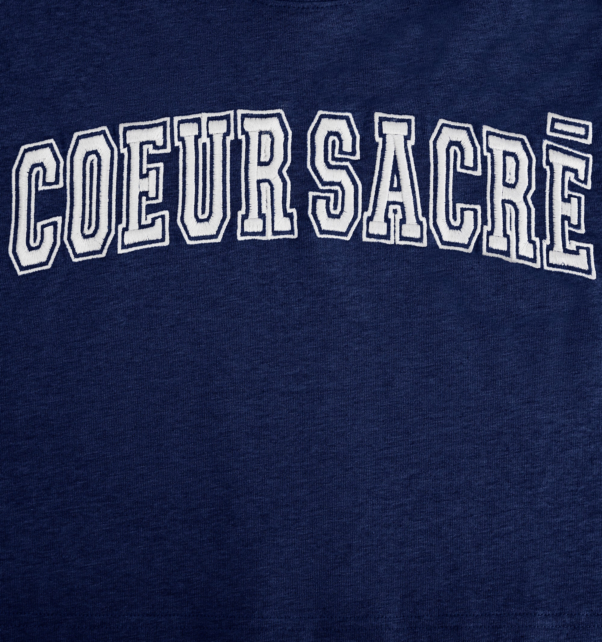 T-shirt court Cœur Sacré brodé - Nautic Blue