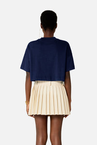 T-shirt court Cœur Sacré brodé - Nautic Blue