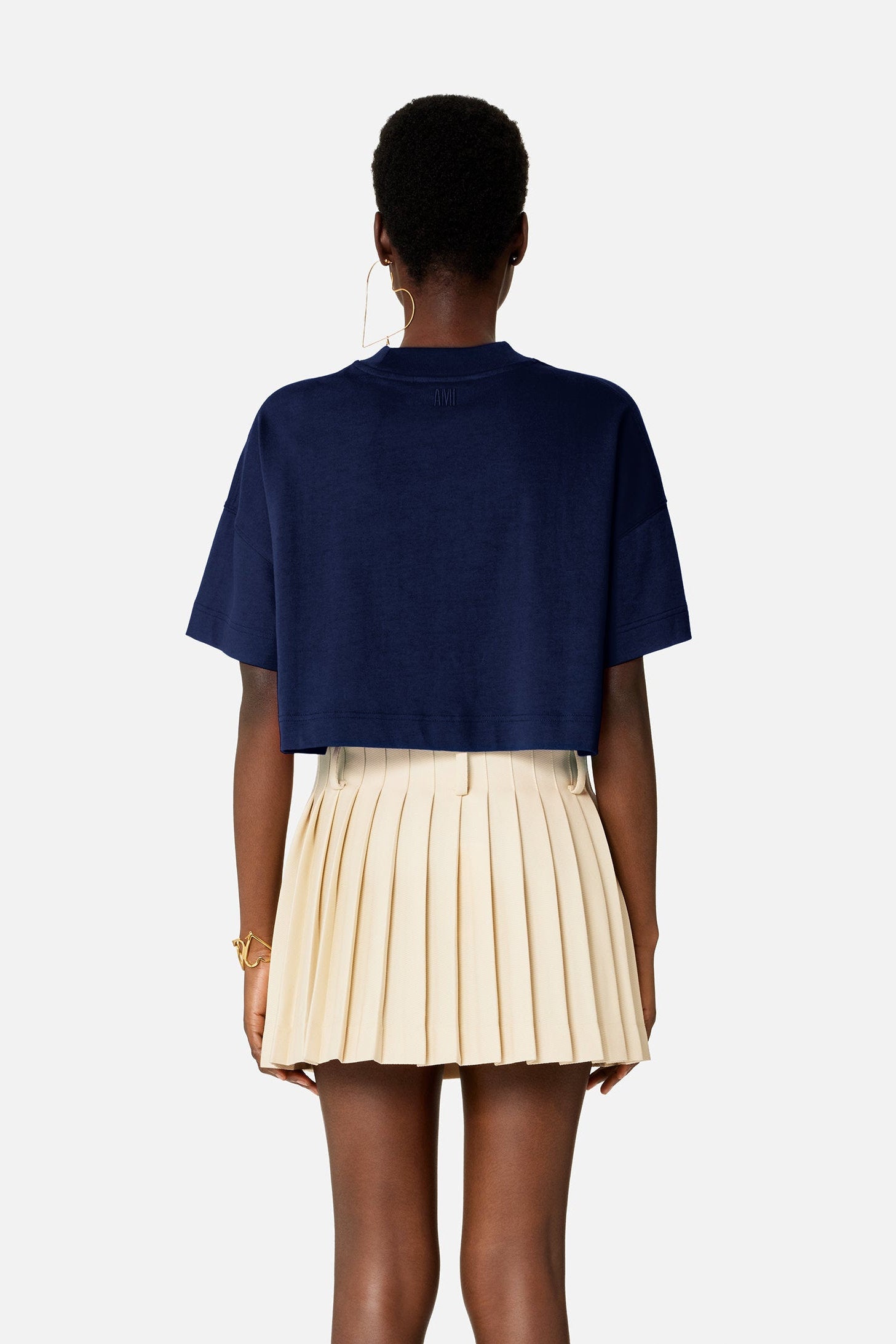 T-shirt court Cœur Sacré brodé - Nautic Blue