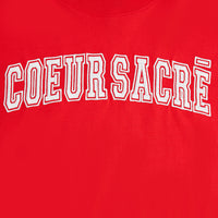 T-shirt court Cœur Sacré brodé - Scarlet Red