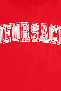 T-shirt court Cœur Sacré brodé - Scarlet Red