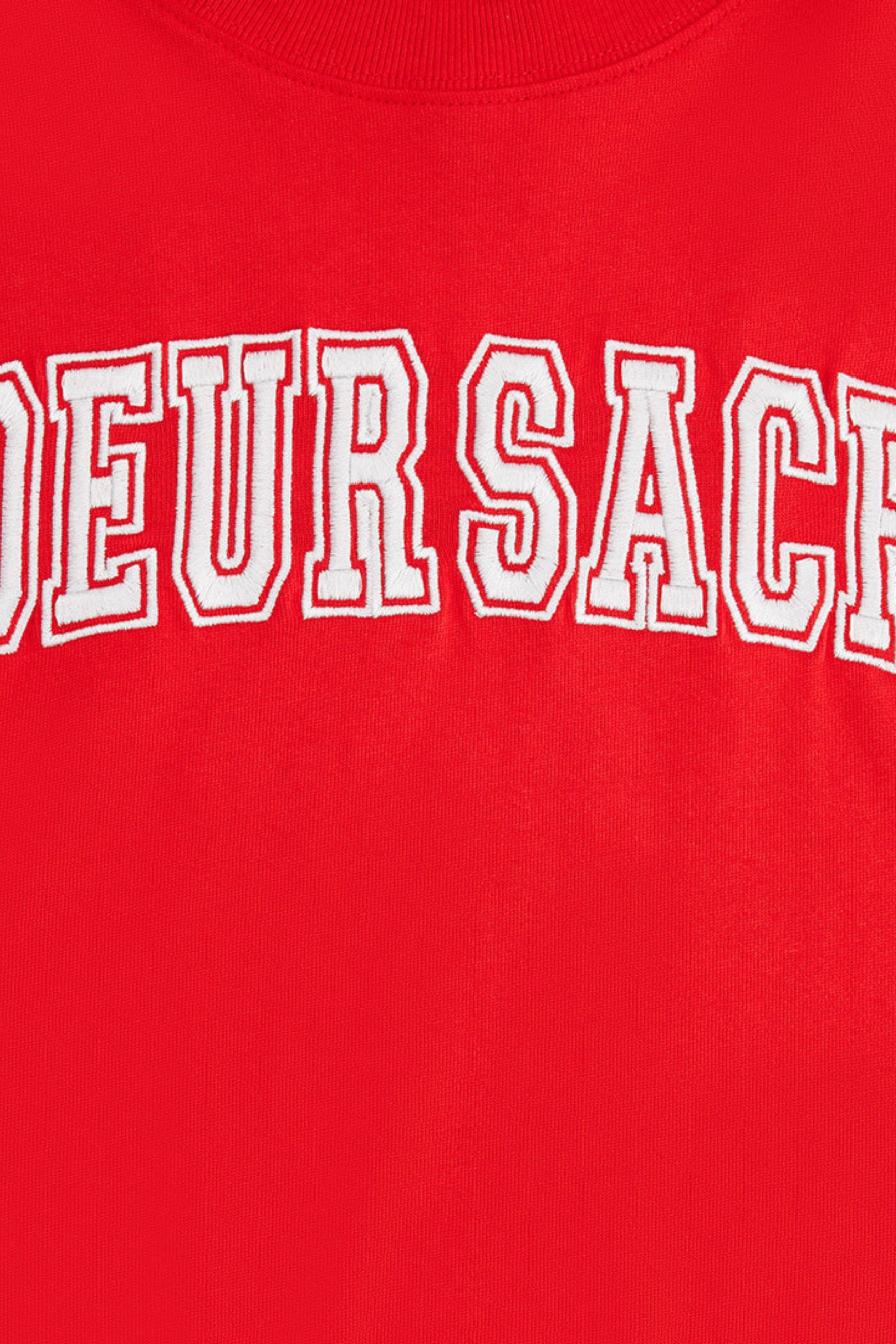 T-shirt court Cœur Sacré brodé - Scarlet Red