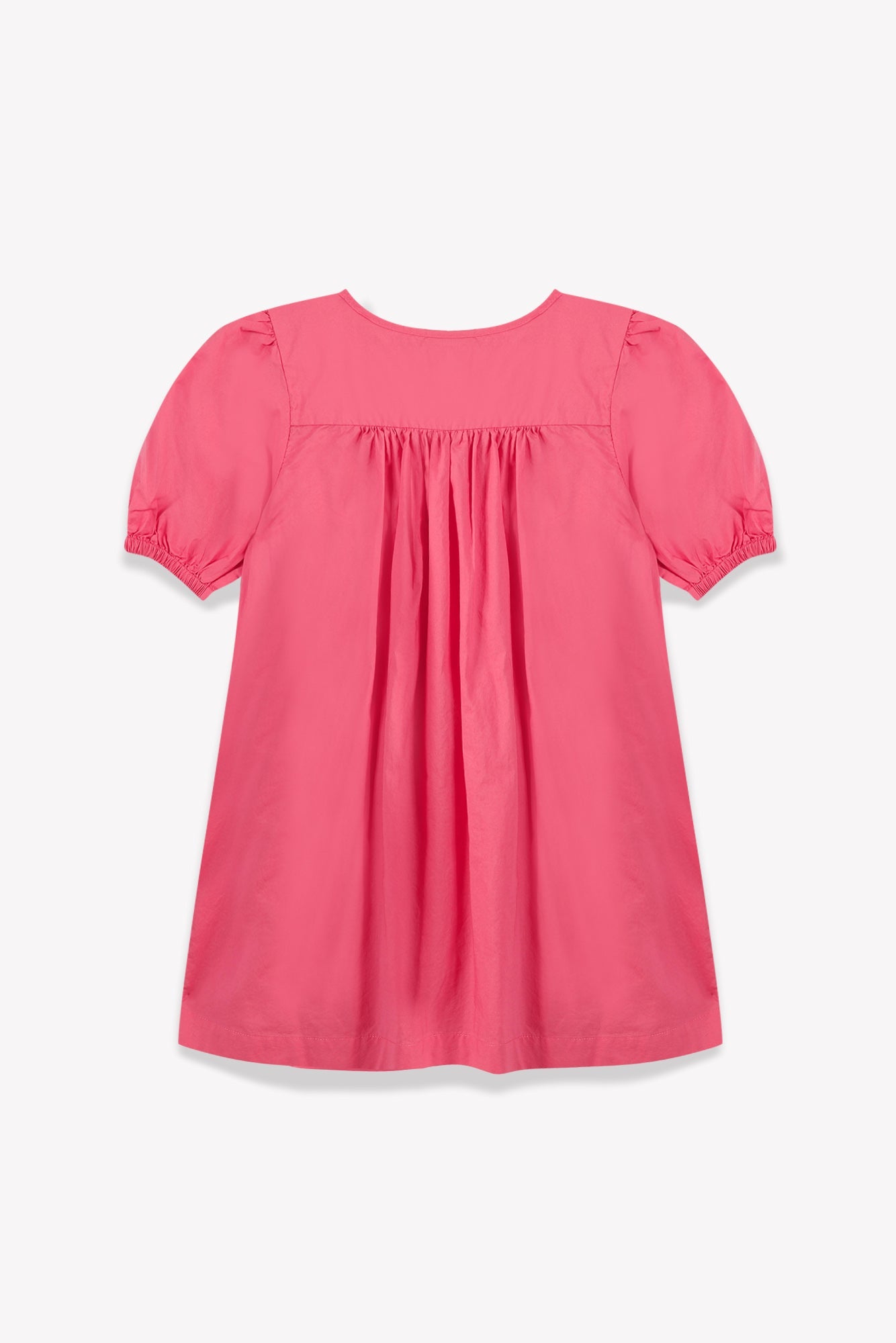 Robe smockée et rebrodée - Rose Masque