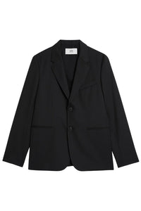 Blazer à boutons en laine mélangée - Black