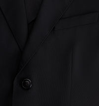 Blazer à boutons en laine mélangée - Black