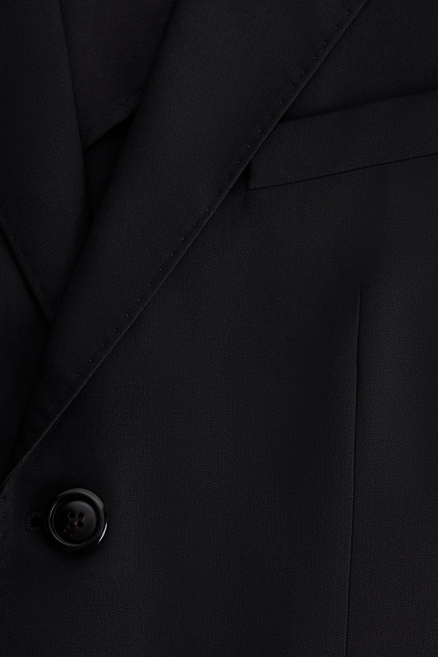 Blazer à boutons en laine mélangée - Black