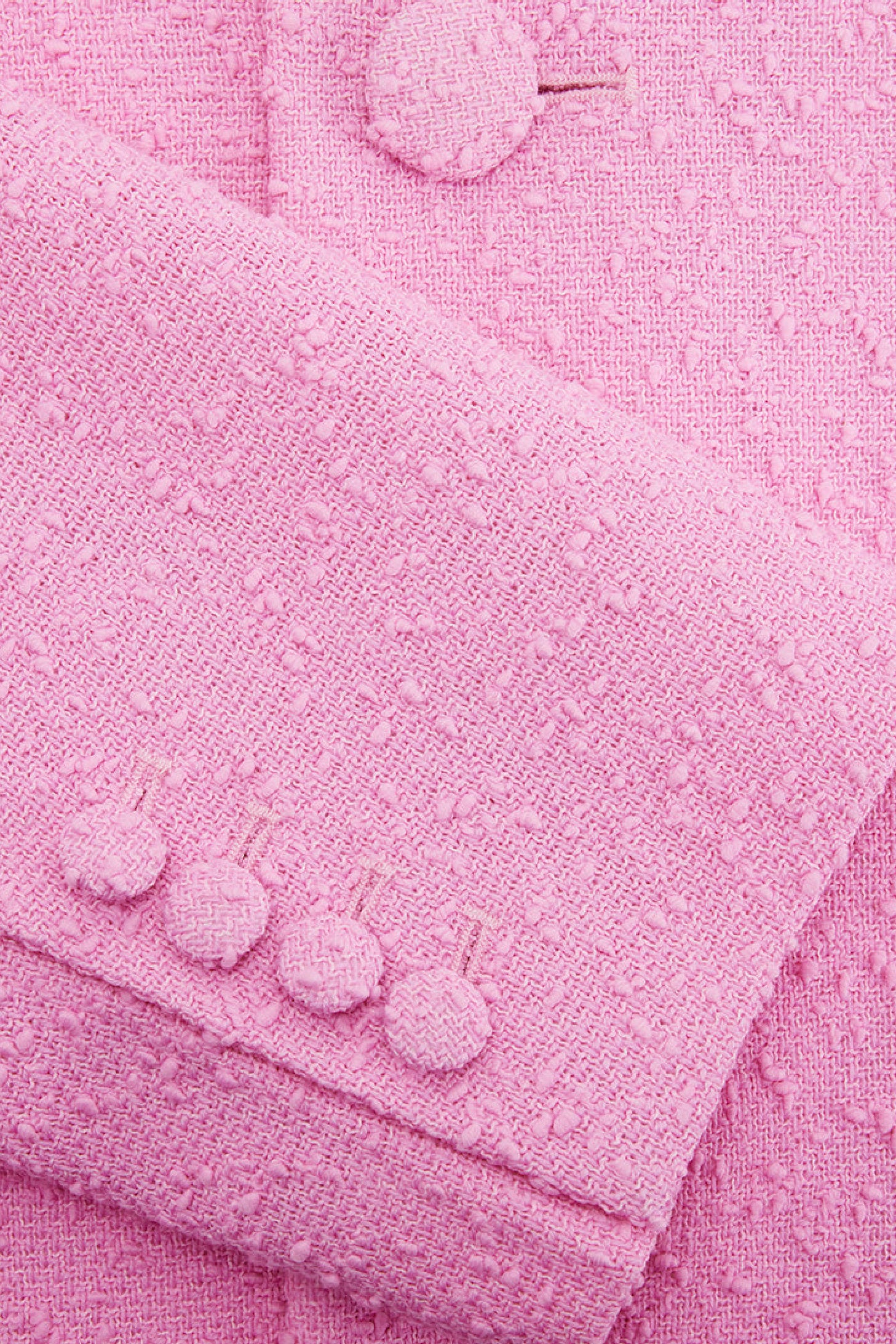 Manteau à coupe droite en laine - Candy Pink