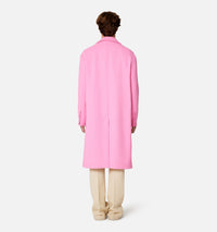 Manteau à coupe droite en laine - Candy Pink