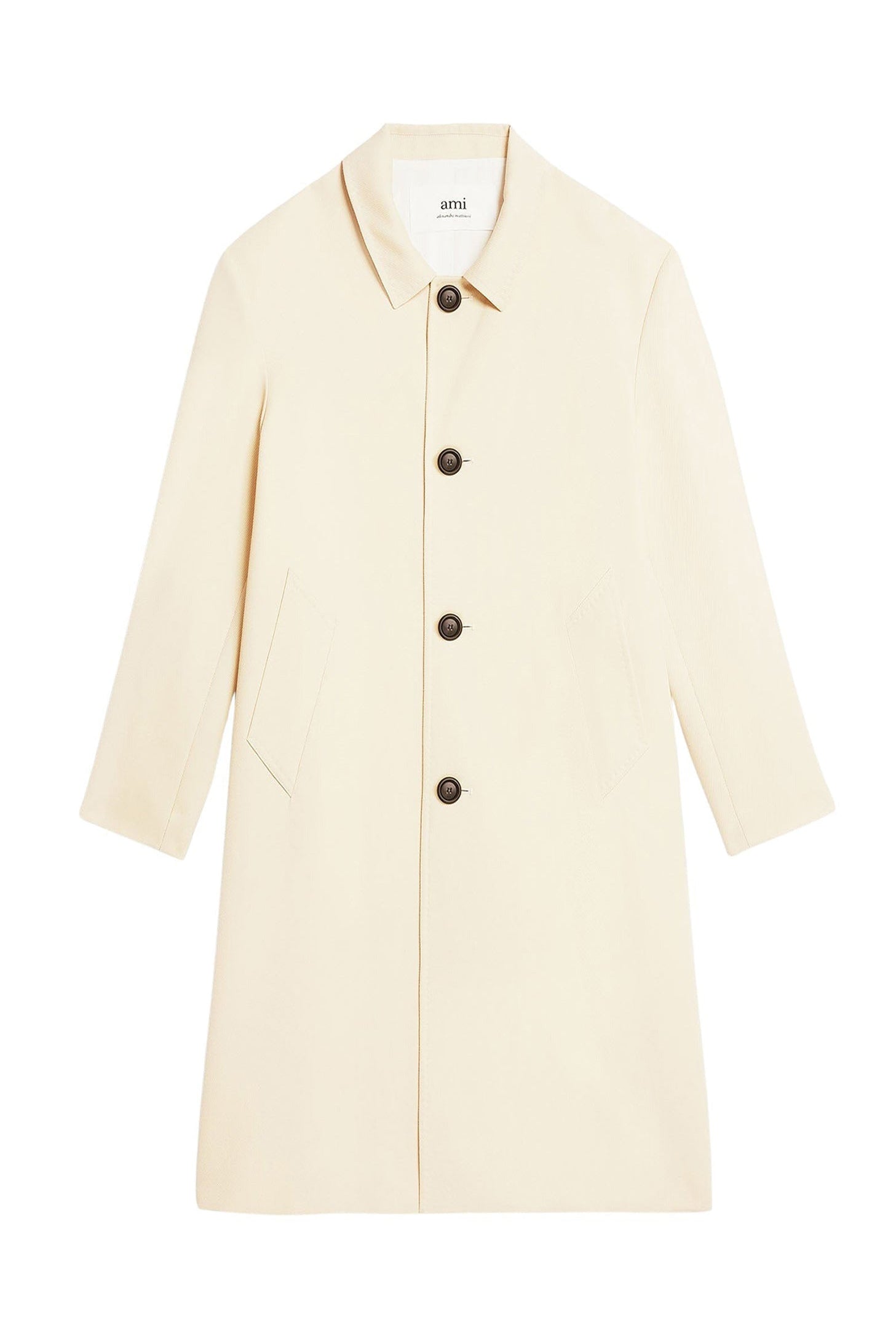Manteau boutonné en laine - Vanilla
