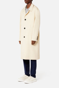 Manteau boutonné en laine - Vanilla