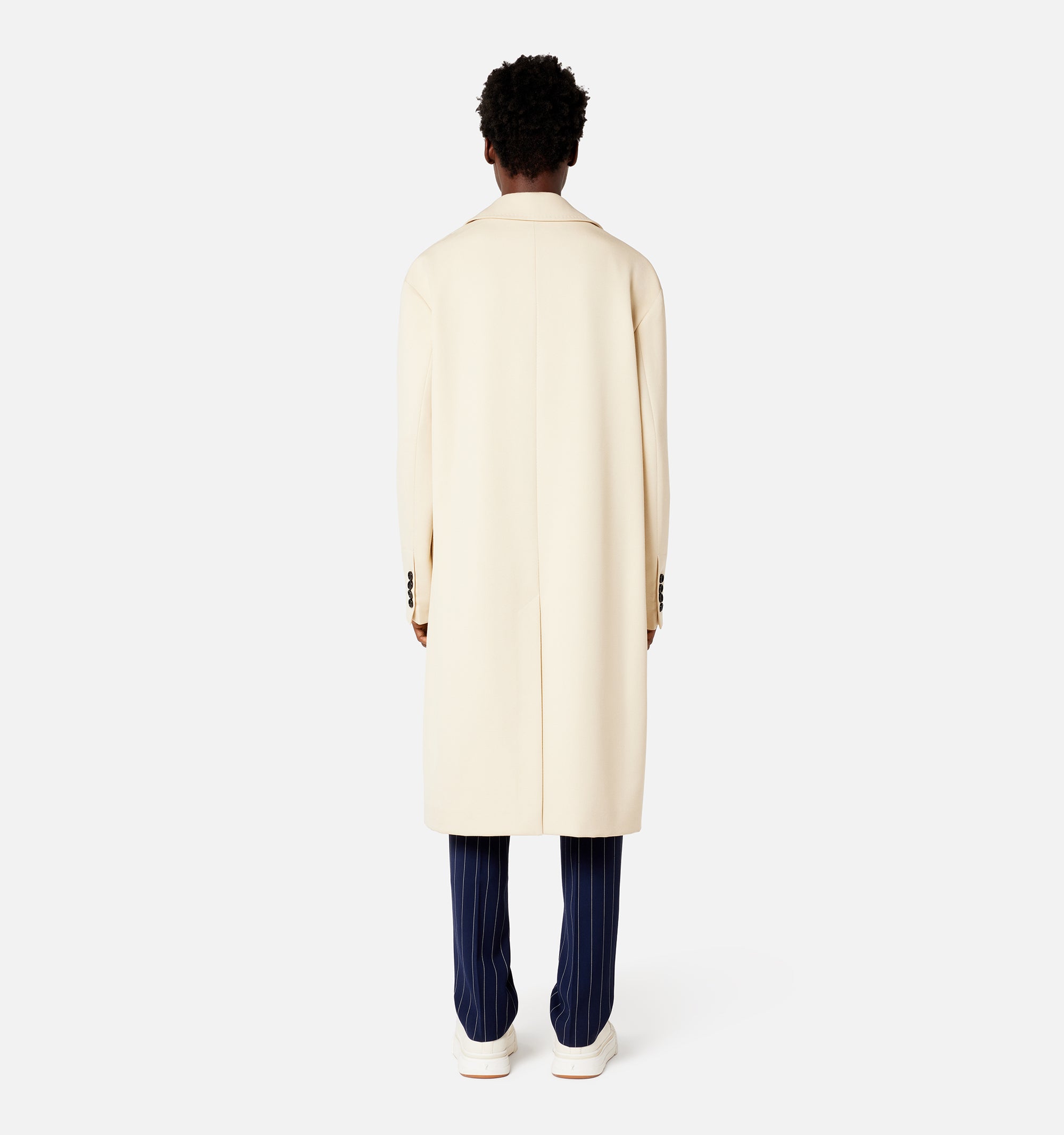 Manteau boutonné en laine - Vanilla