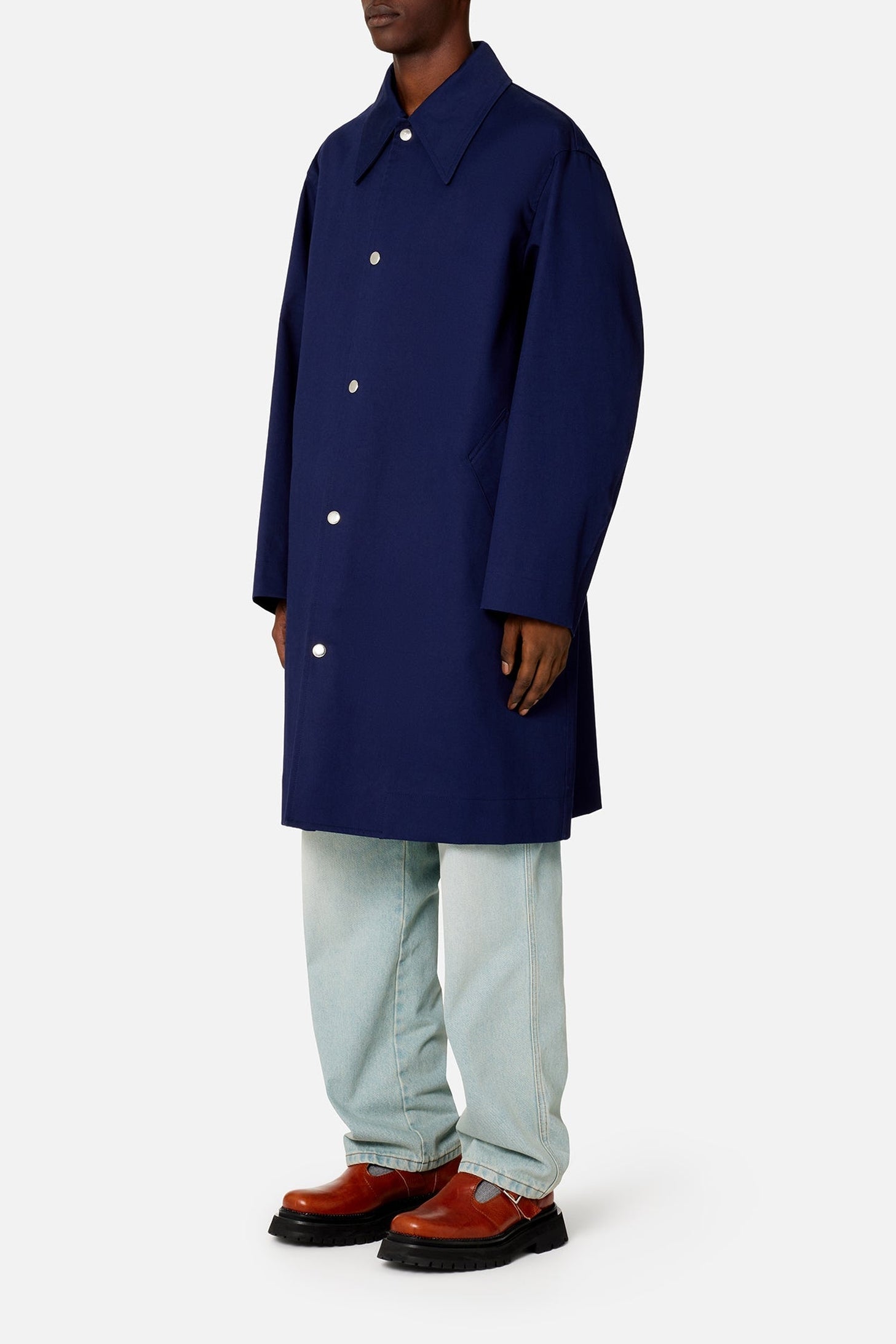 Manteau déperlant à boutons - Nautic Blue