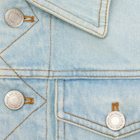 Veste avec poches à rabats en denim - Bleached Blue