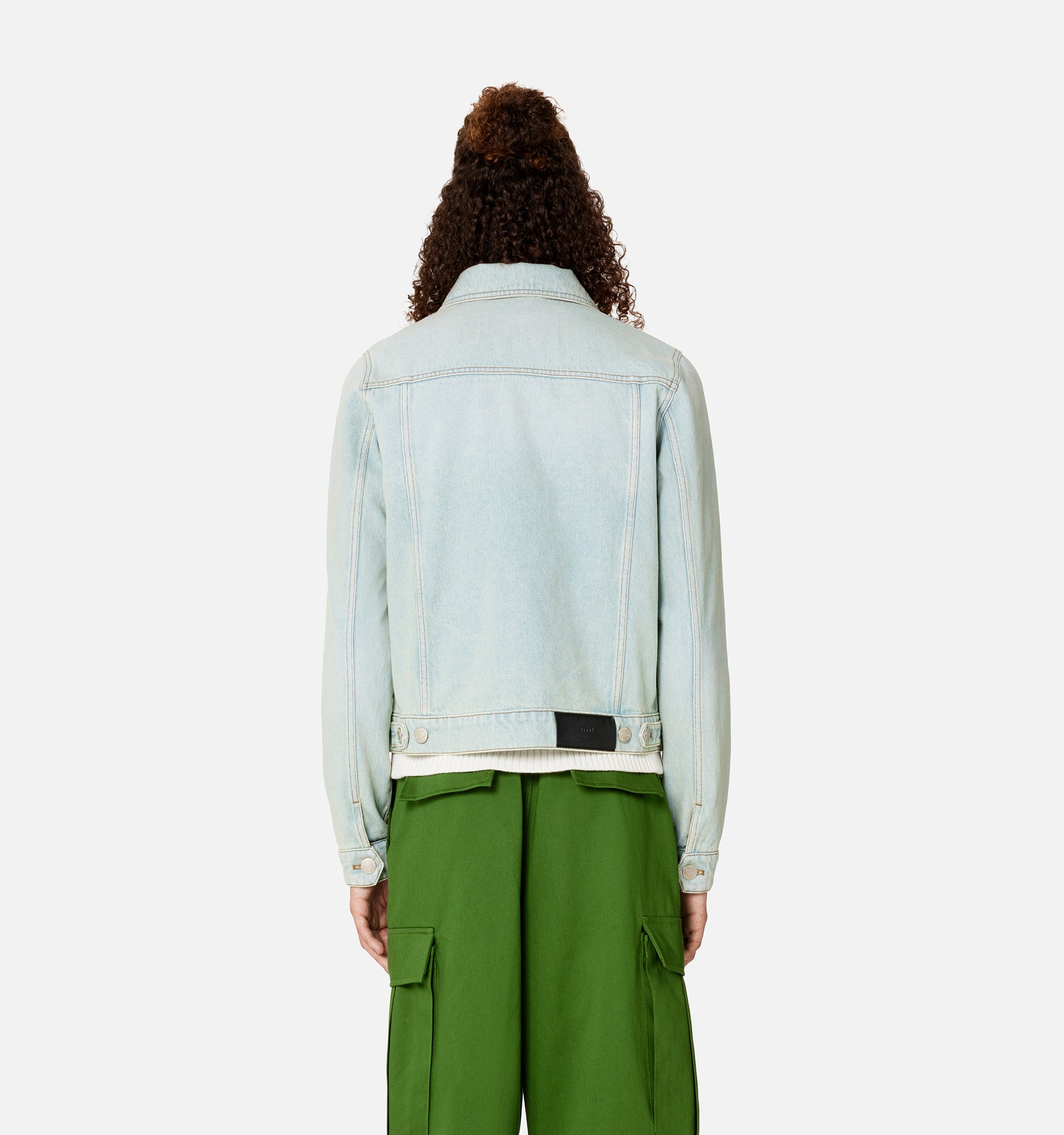 Veste avec poches à rabats en denim - Bleached Blue