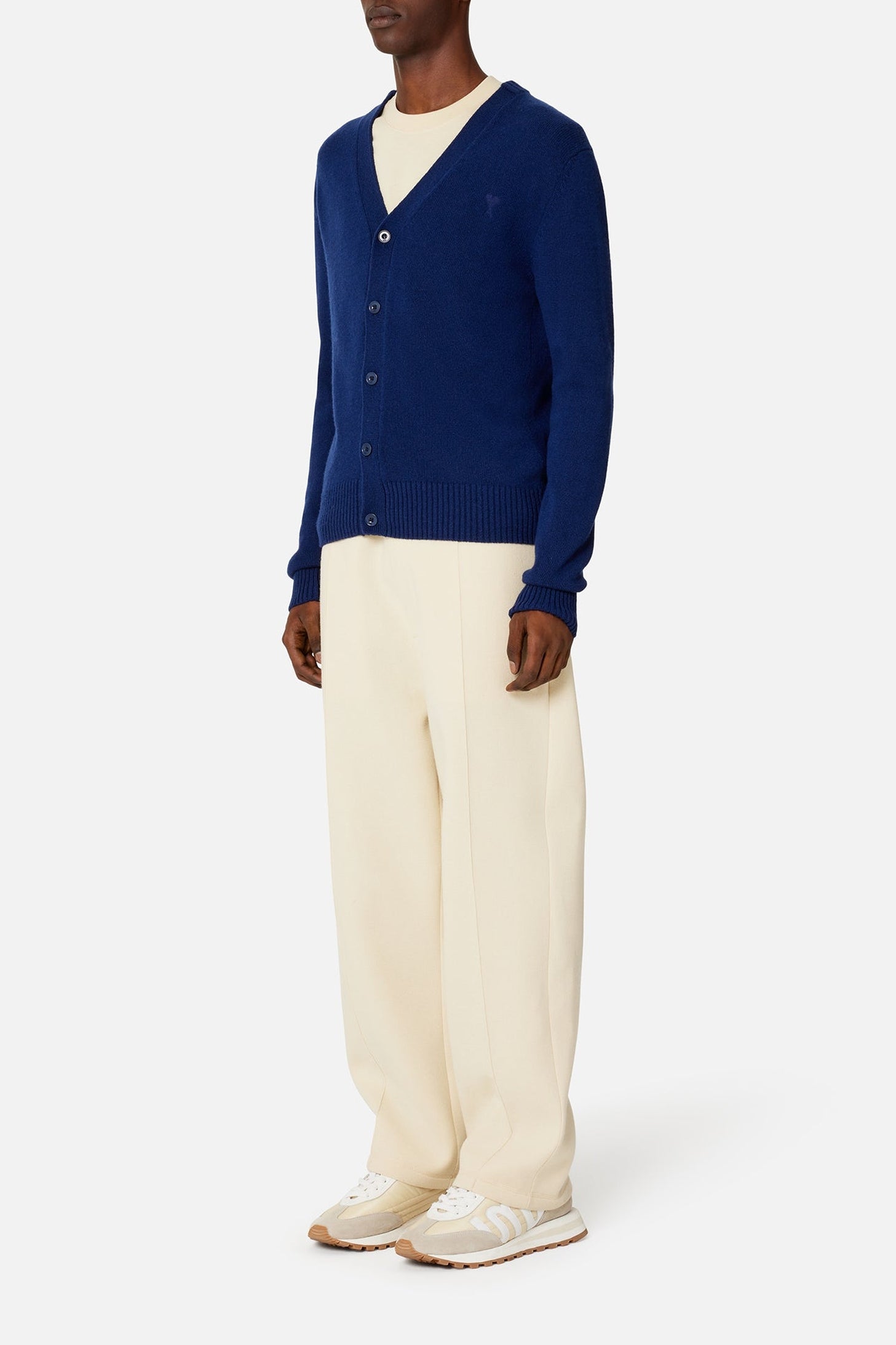 Cardigan Ami de Cœur ton sur ton en laine - Nautic Blue