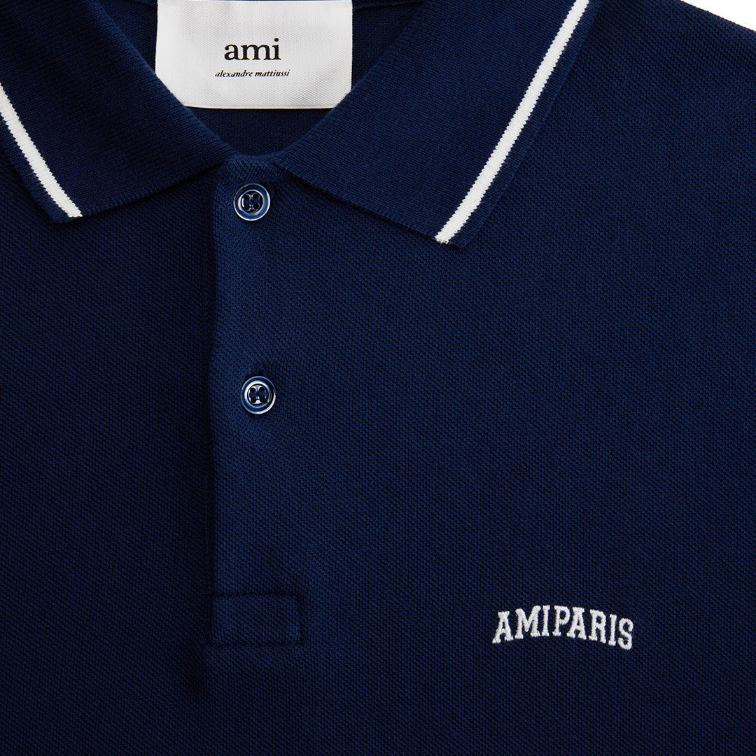 Polo Ami Paris à liseré - Nautic Blue