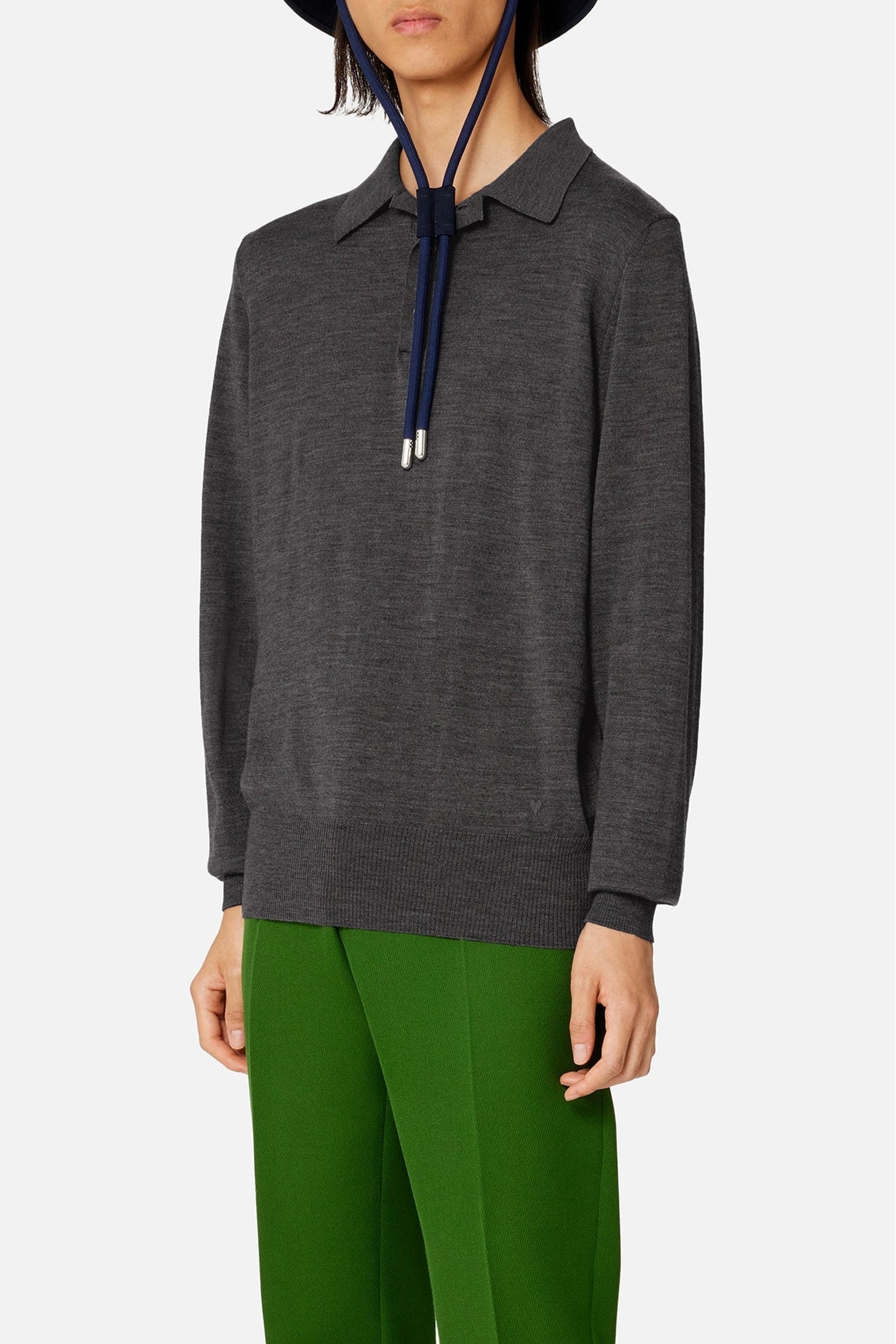 Pull Ami de Cœur boutonné en laine - Heather Grey