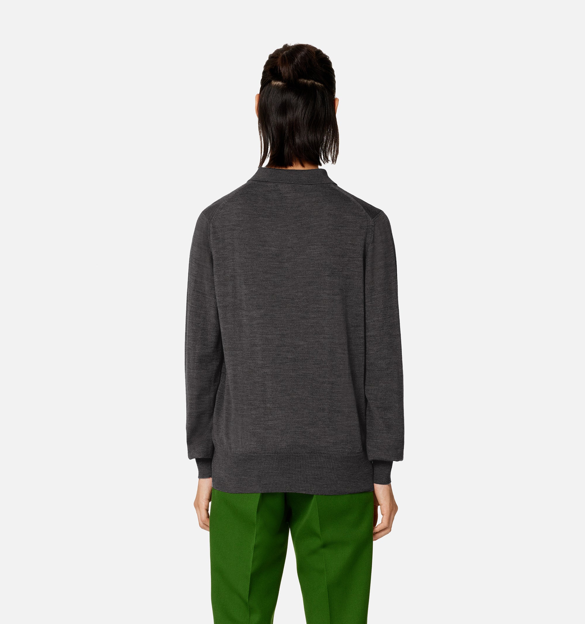 Pull Ami de Cœur boutonné en laine - Heather Grey