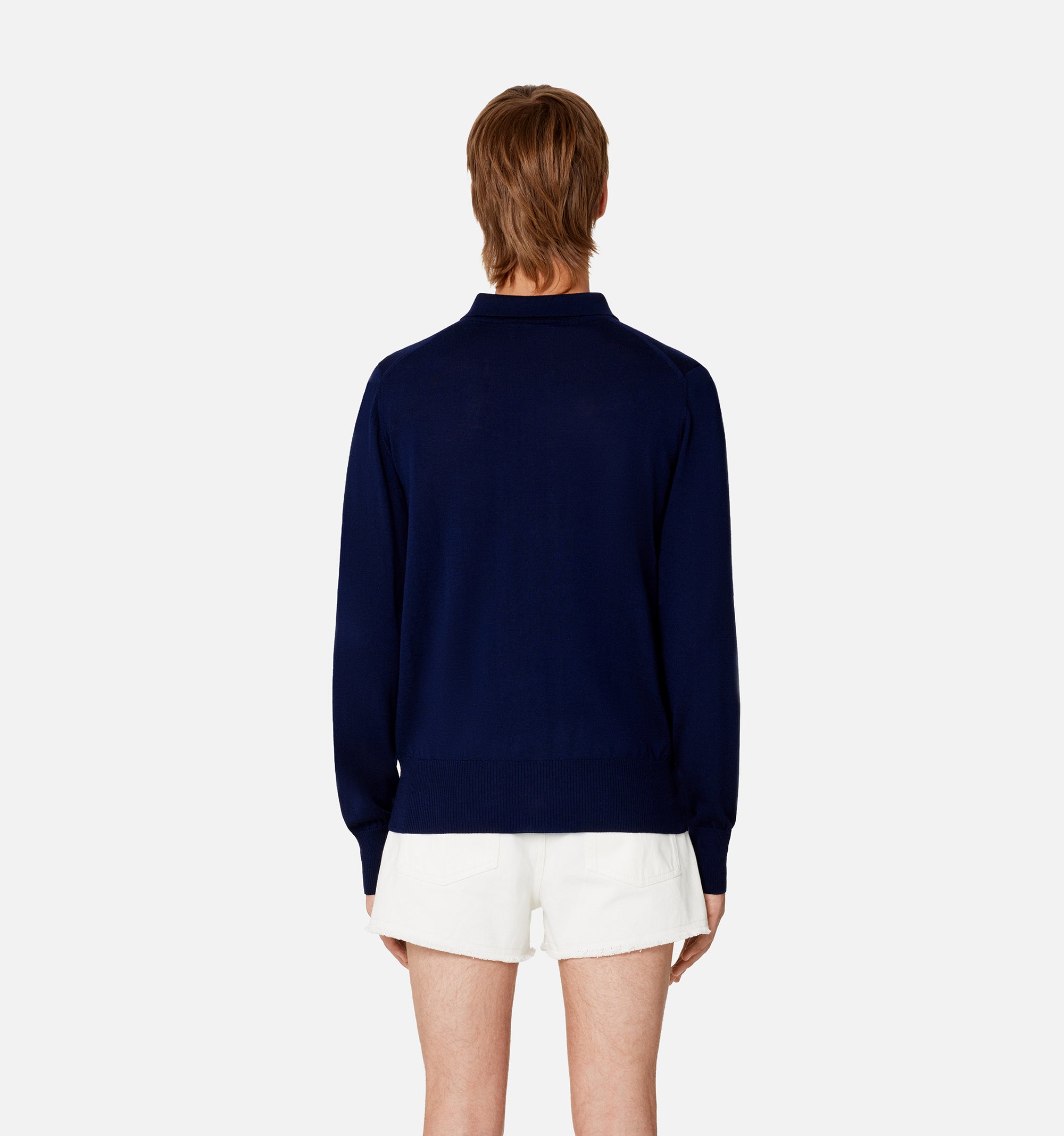 Pull Ami de Cœur boutonné en laine - Nautic Blue