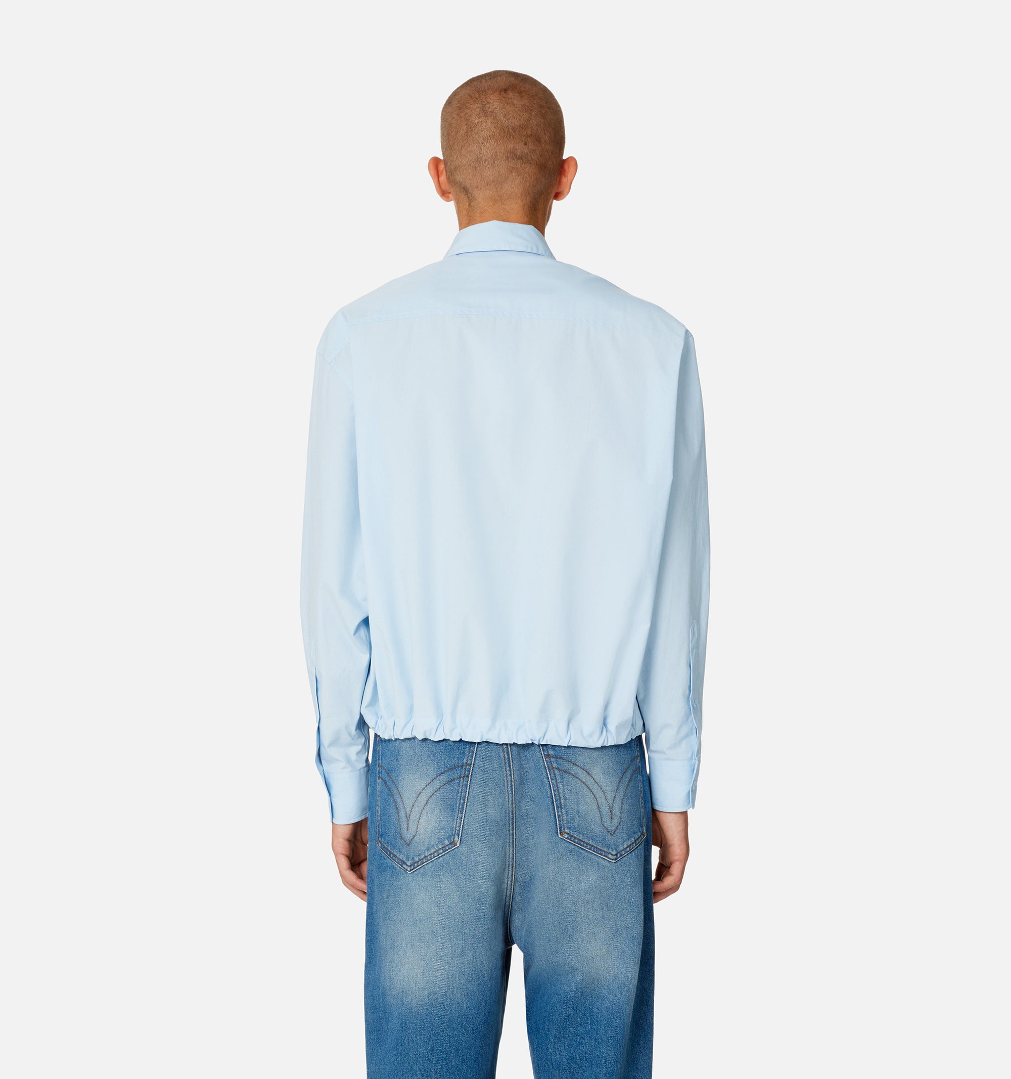 Chemise avec ourlet à cordon - Sky Blue