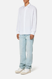 Chemise Ami de Cœur avec broderie ton sur ton - White