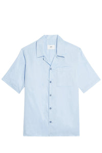 Chemise à manches courtes et col requin - Sky Blue