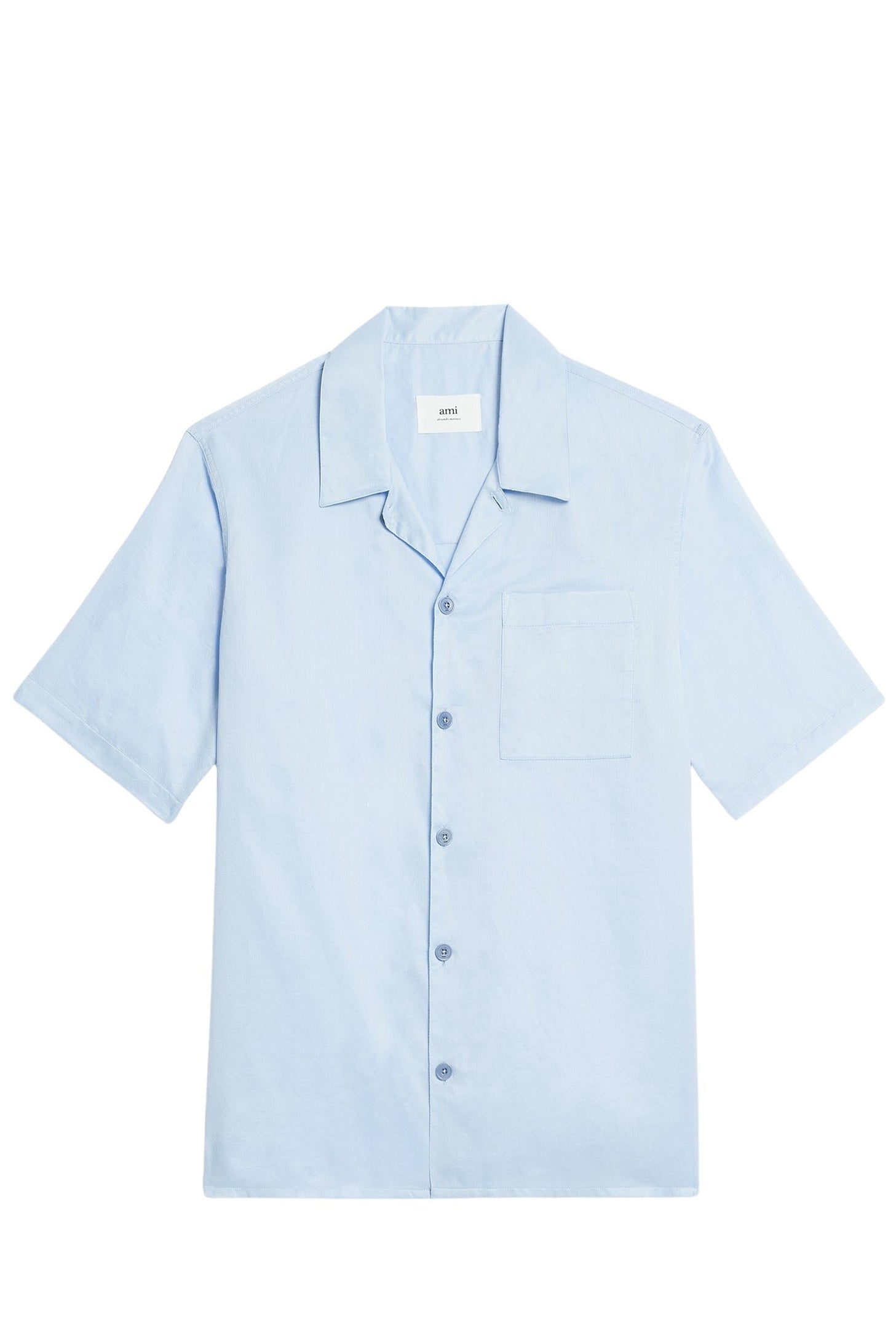 Chemise à manches courtes et col requin - Sky Blue