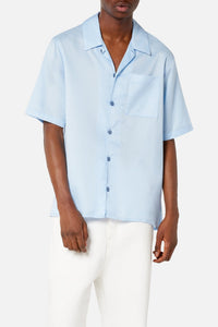 Chemise à manches courtes et col requin - Sky Blue