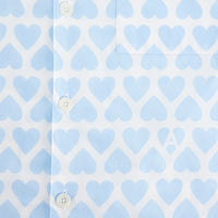 Chemise à manches courtes et col requin - Sky Blue & Natural White